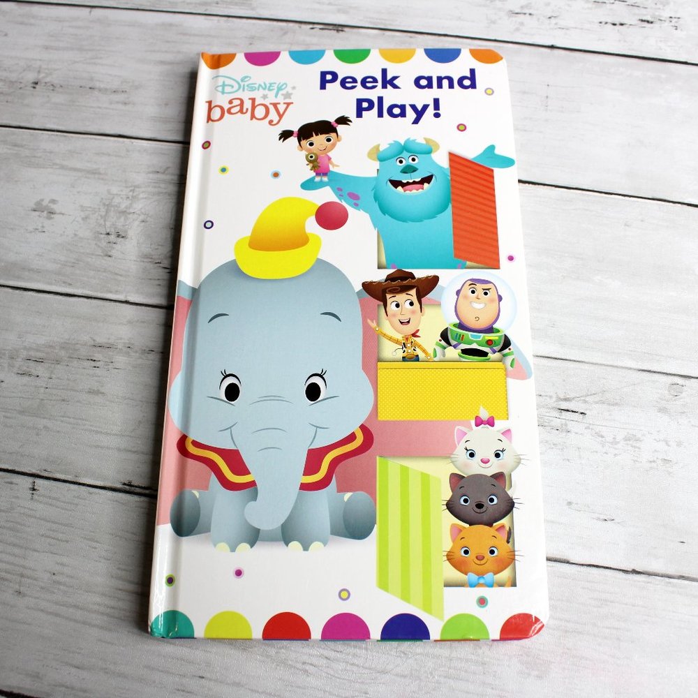 Disney Baby Children's Hardcover Board Book Peek and Play